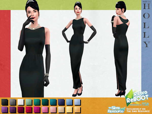 The Sims Resource Retro Reboot Holly Dress