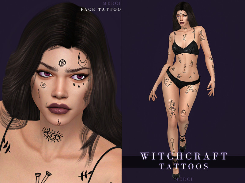 Adult Witch Face Tattoo  Tattoos For Fun