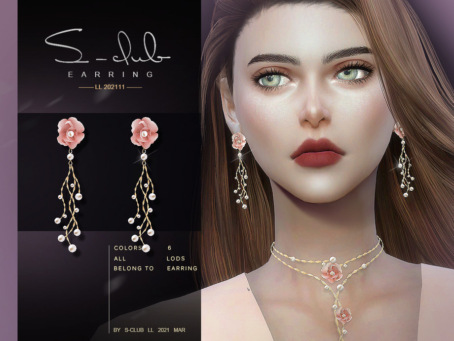 The Sims Resource S Club Ts4 Ll Earrings 202111