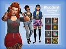 Sims 4 — Riot Grrrl Tied Tees by trixsters — Band tees inspired by feminist/punk bands of the '90s for your rebel girl