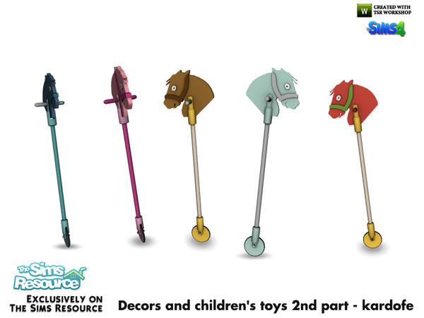 Sims 4 — kardofe_Decors and children's toys_ Little Horse by kardofe — Decorative toy to put leaning against the wall,