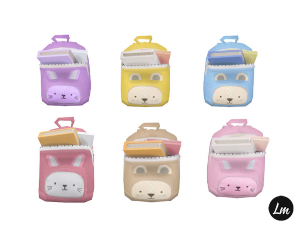 Sims 4 — Addison backpack by Lucy_Muni — Backpack with animal print in 6 swatches 