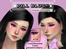 Sims 4 — Pill Blush (facepaint) by liravensims — This comes in 2 sizes 1 small and 1 that is a bit bigger. Facepaint