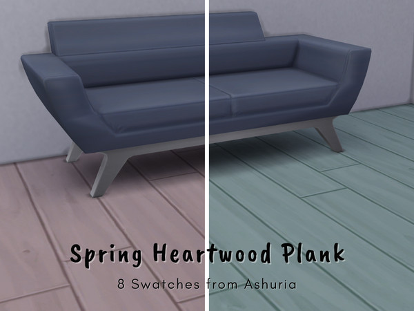 Sims 4 — Spring Heartwood Plank by Ashuria — 8 Swatches and basegame compatible.