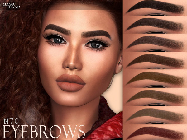 Sims 4 — [MH] Eyebrows N70 by MagicHand — --12 available colors-- --Compatible with HQ settings-- --CAS thumbnail--