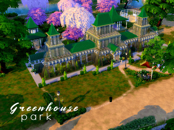Sims 4 — Greenhouse Park by GenkaiHaretsu — Greenhouse Park in Willowe Creek