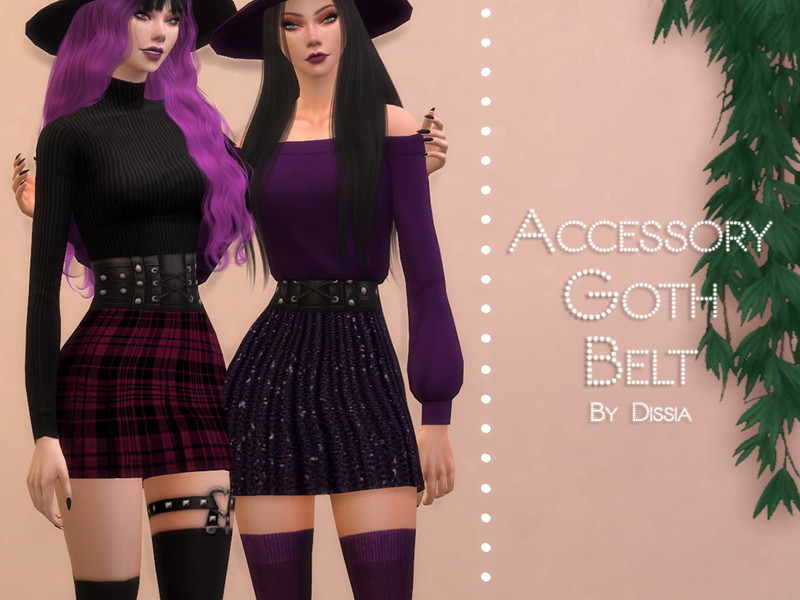 The Sims Resource - Accessory Goth Belt