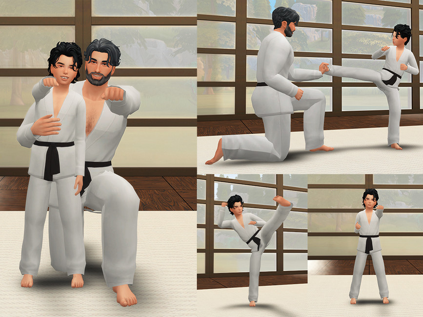 The Sims Resource Martial arts class (Pose pack)