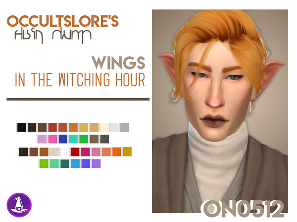 Sims 4 — ON0512 - WINGS Recolor by rachirdsims — Recolored in The Witching Hour palette. 18 shades similar to EA's base