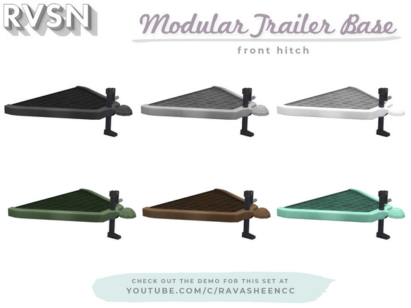 Sims 4 — Retro Modular Trailer Foundation - Front Hitch by RAVASHEEN — Every good camper trailer needs a quality base.