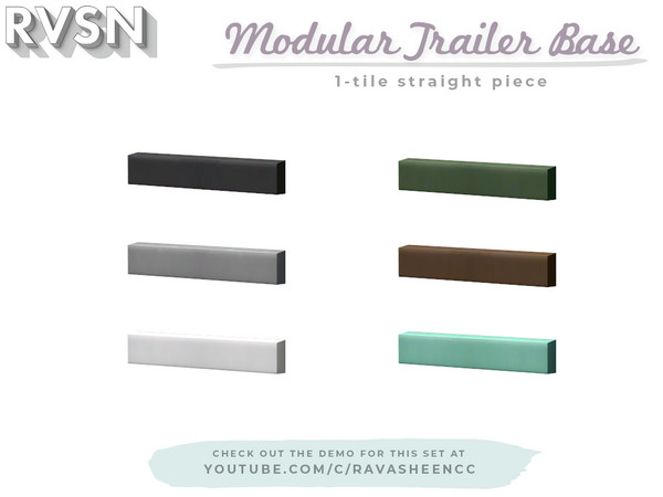 Sims 4 — Retro Modular Trailer Foundation - Straight 1 Tile by RAVASHEEN — Every good camper trailer needs a quality