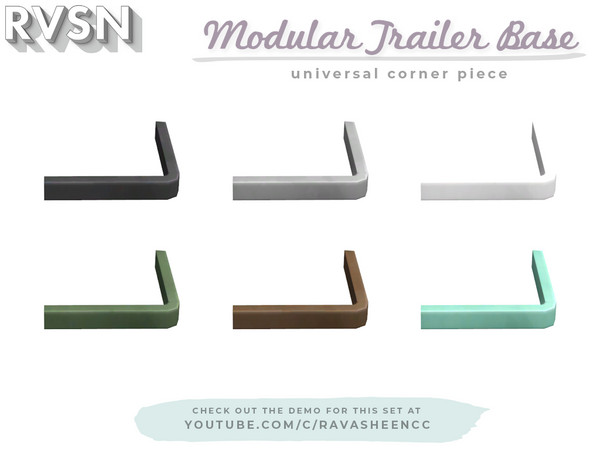 Sims 4 — Retro Modular Trailer Foundation - Universal Corner by RAVASHEEN — Every good camper trailer needs a quality