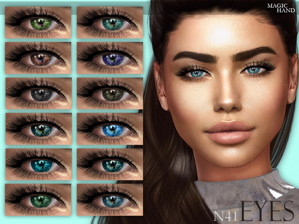 Sims 4 — [MH] Eyes N41 by MagicHand — --12 available colors-- --Compatible with HQ settings-- --CAS thumbnail-- Pictures