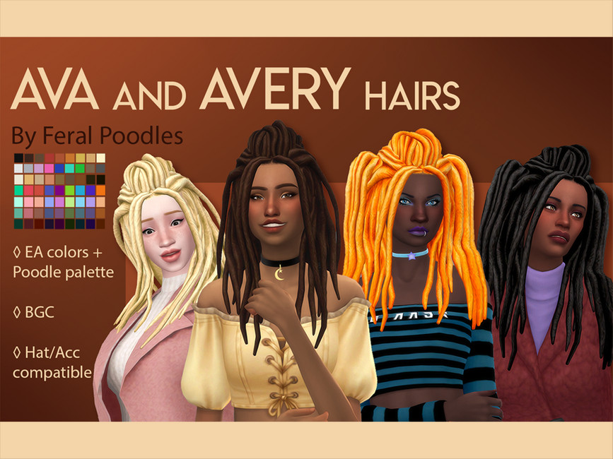 The Sims Resource Avery Hair