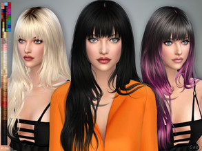 Sims 4 — Aliza - Female Hairstyle - Sims 4 by Cazy — Female hairstyle for Teen through Elder. 45 Colors, supported hats,