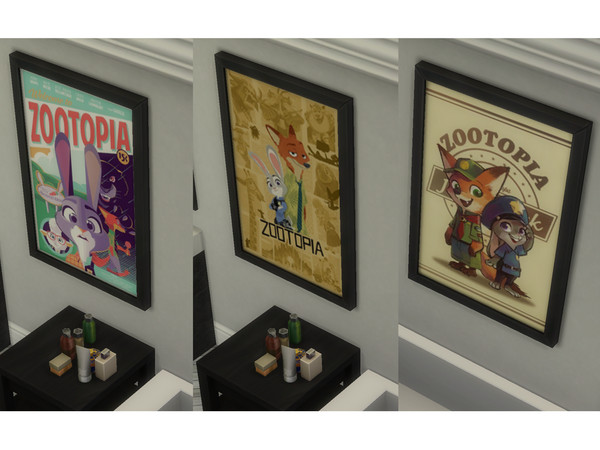 Sims 4 — Zootopia posters by tonyrowe84 — Zootopia posters