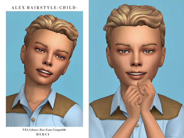 Sims 4 Male Child Hair Maxis Match