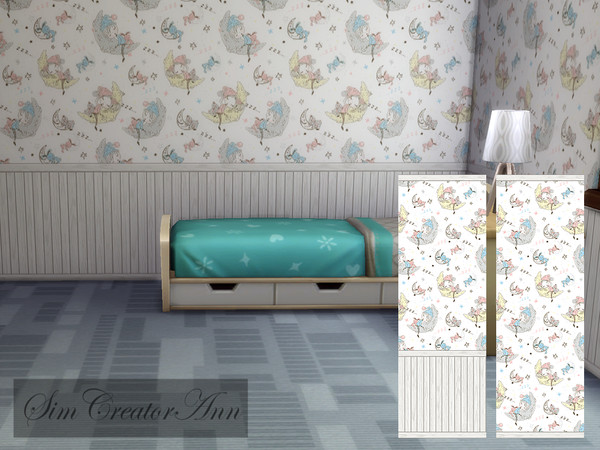Sims 4 — Sleeping Child Wallpaper by Sim_Creator_Ann — Lovely wallpaper of a sleeping child. It's base game, comes in 3