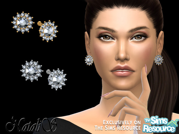 Sims 4 — NataliS_Vintage inspired diamond earrings by Natalis — NataliS_Vintage inspired diamond earrings. FT-FA-FE 2