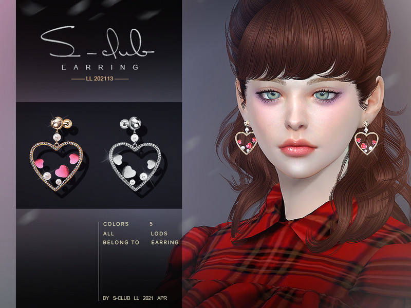 The Sims Resource S Club Ts4 Ll Earrings 202113