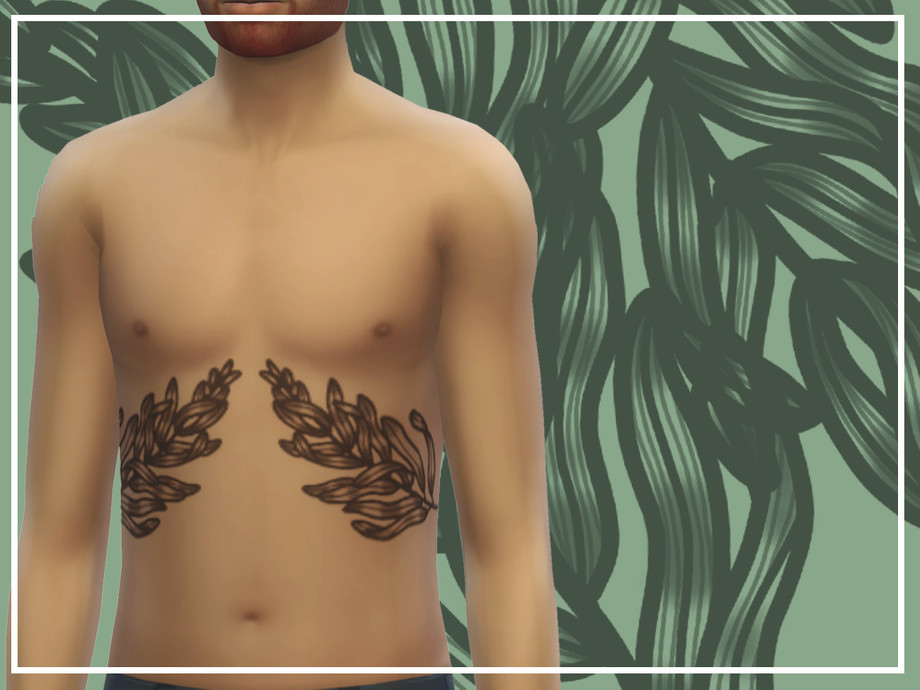 The Sims Resource - Plant rib tattoo (male)