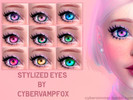 Sims 4 — Stylized Eyes by CyberVampFox — HQ Compatible 20 Swatches Custom Thumbnail The preview picture was taken with HQ