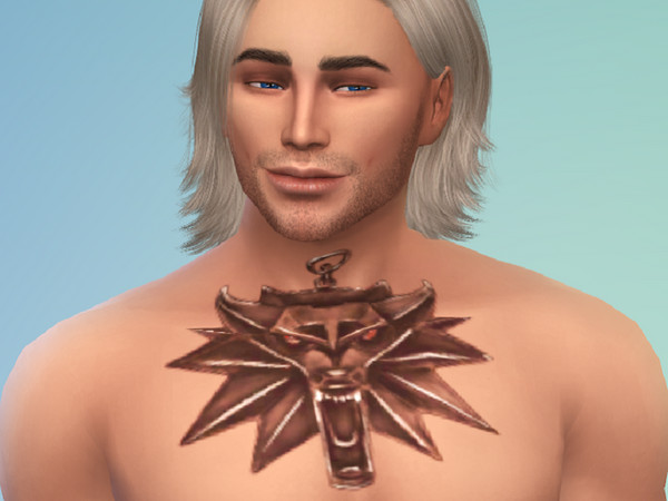 The Sims Resource - Witcher (necklace) chest tattoo