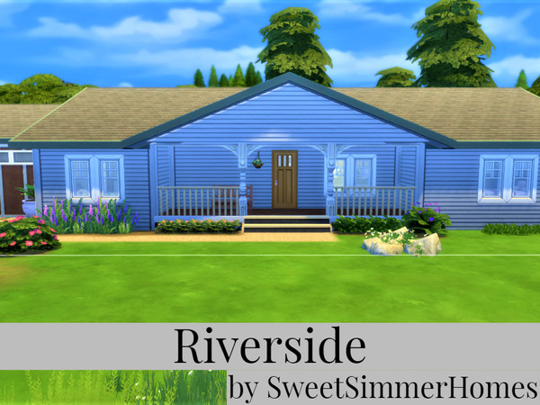 Sims 4 — Riverside by SweetSimmerHomes — ranch family home A lovely ranch style family home that just gives you home