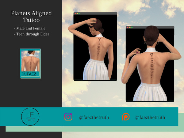 Sims 4 — Planets Aligned Tattoo by _Faez_ — - Teen through Elder - For Male and Female Hope you like it!