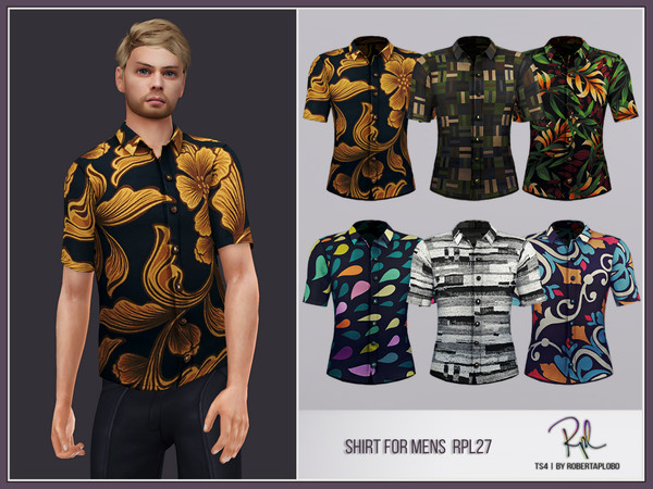 The Sims Resource - Shirt for Men RPL27