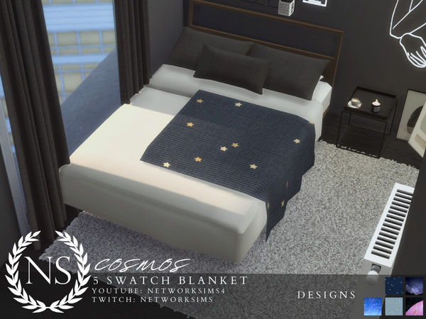 Sims 4 — Cosmos Blanket - Networksims by networksims — A throw blanket in 5 design swatches.