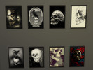Sims 4 — Skull Wall Art by blairbie — Decorate your area with this Gothic Skull Wall Art.