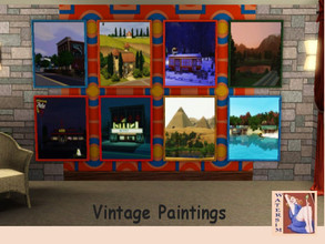 Sims 3 — ws Paintings Vintage Mix by watersim44 — Created new paintings for your Sims. Retro/Vintage Style EP03 Created
