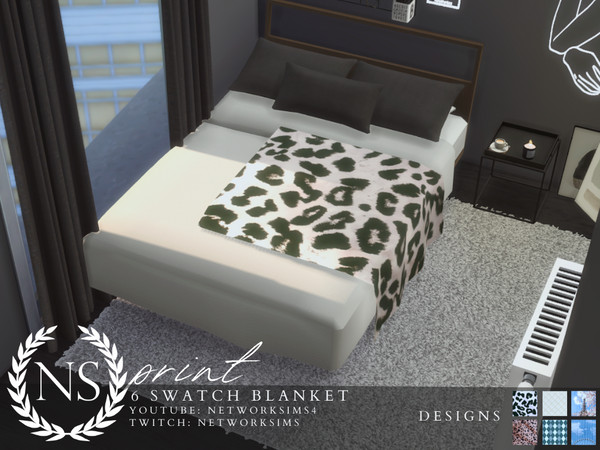 Sims 4 — Print Blanket - Networksims by networksims — A throw blanket in 6 designs.