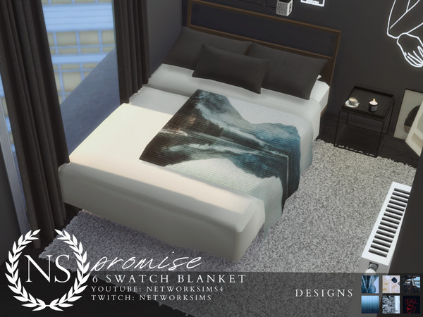 Sims 4 — Promise Blanket - Networksims by networksims — A throw blanket in 6 designs.