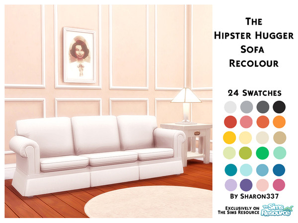 Sims 4 — The Hipster Hugger Sofa Recolour by sharon337 — Recolour of The Hipster Hugger Sofa in 24 different colours. I