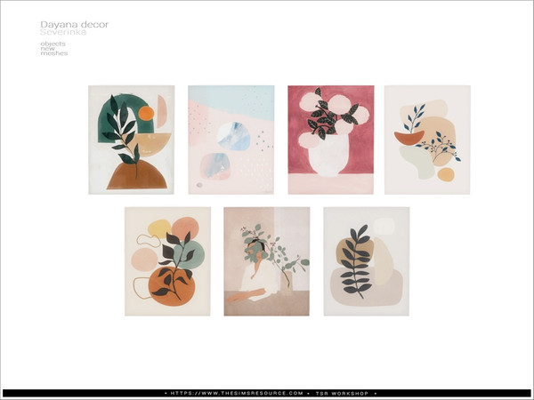 Sims 4 — [Dayana decor] - poster by Severinka_ — Retro paint / poster From the set 'Dayana decor' Build / Buy category: