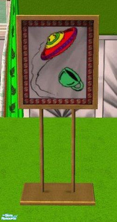 Sims 2 — D2DAlien Coffee Sign - Floor Stand by D2Diamond — ...