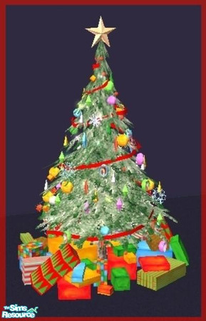 Sims 2 — CDS- Christmas Tree by NewSimSimGirl — Recolor of the Maxis Christmas Tree, found at the Sims 2 Exchange.