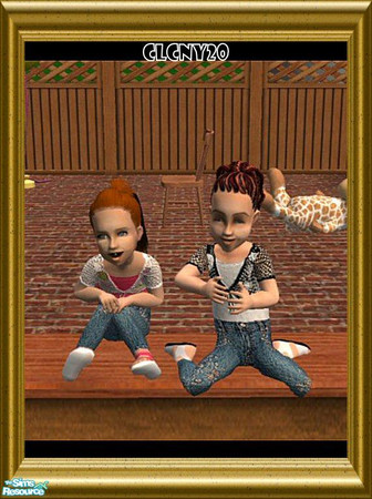 Sims 2 — Mesh Shrug Top Outfits For Toddlers by clcny20 — The remake of this mesh shrug top over a tank top, and blue