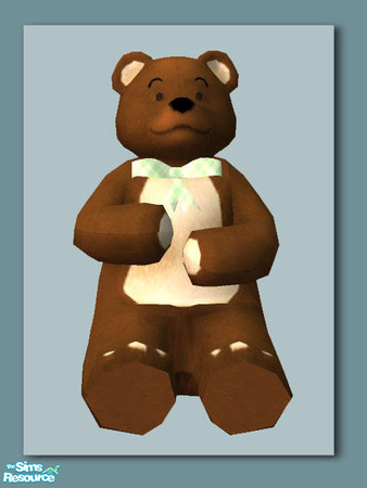 Sims 2 — Teddy Say's Bed: Jungle Bear Dark by Shakeshaft — Part of a recolour set of my Teddy Say's Bed Nursery with a