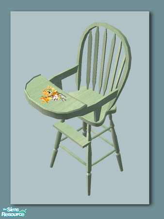 Sims 2 — Teddy Say's Bed: Jungle High Chair by Shakeshaft — Part of a recolour set of my Teddy Say's Bed Nursery with a