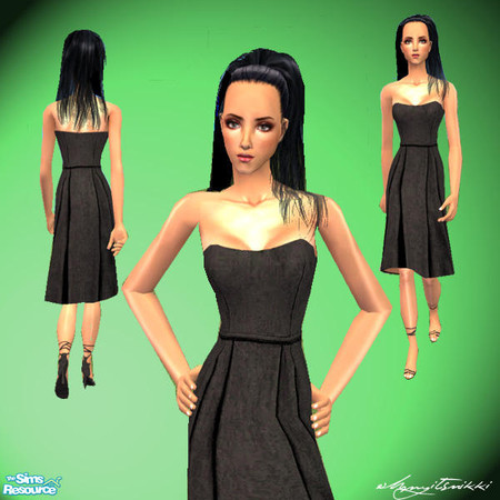 Sims 2 — Black Chloe Inspired Dress by ohmyitsnikki — Black dress inspired by a Chloe creation. Mesh from Sim Chic.