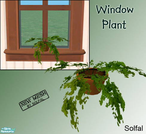 Sims 2 — Window Plant Mesh file by solfal — Flowers you can put on my window sills
