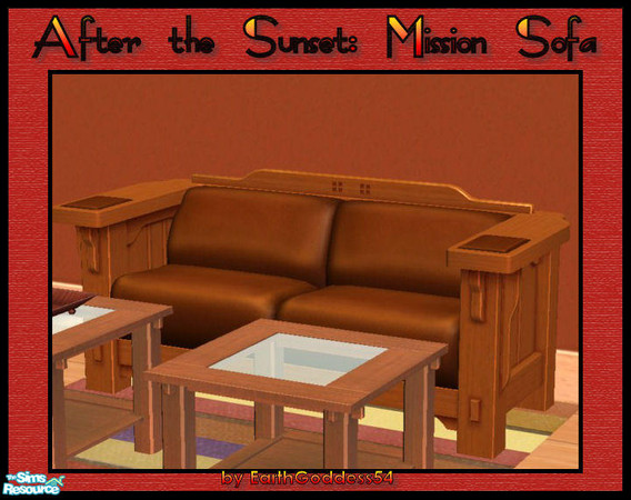 Sims 2 — After the Sunset Mission Seating by EarthGoddess54 — A recolor of Maxis Mission seating set. The sofa, loveseat,