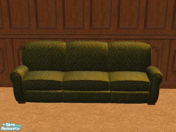 Sims 2 — Christmas Green Living Set - Individual  by RhondaBlonda — Christmas Green Living sofa