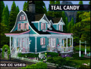Sims 4 — Teal Candy by RoxxyPLPL — Colorful and cute house situated in Glimmerbrook. I recommend to place it there as it