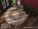 Sims 4 — Rug Ghom 200 x 200 cm No. 1 by RugsAndCarpets — A round rug with a pile made of pure silk from the Iranian town