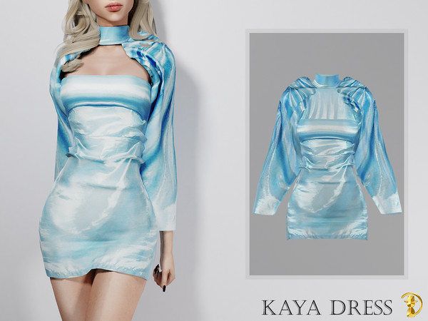 Sims 4 — [PATREON] (Early Access) Kaya Dress by Daph's — 10 Swatches Compatible with HQ mod Works with all of skins