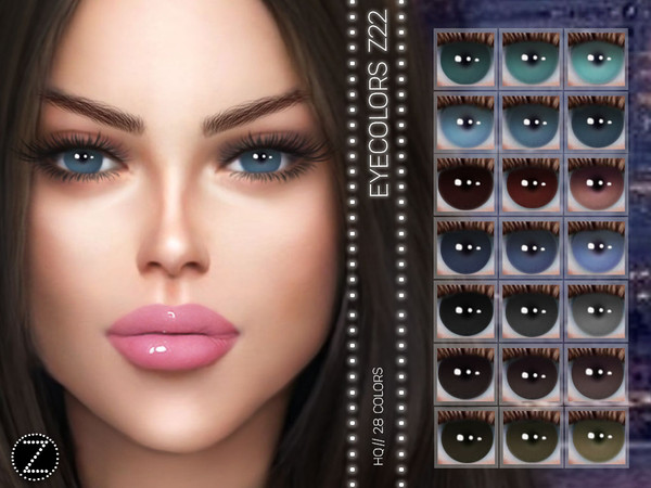 Sims 4 — EYECOLORS Z22 by ZENX — -Base Game -All Age -For Female -28 colors -Works with all of skins -Compatible with HQ